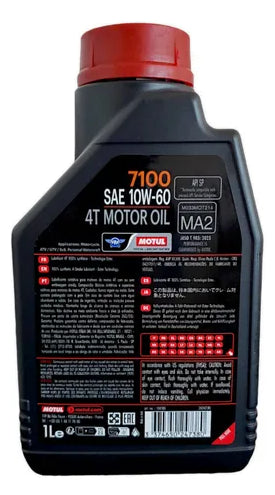 ACEITE 7100 MOTUL 4T10W60 SINTETICO